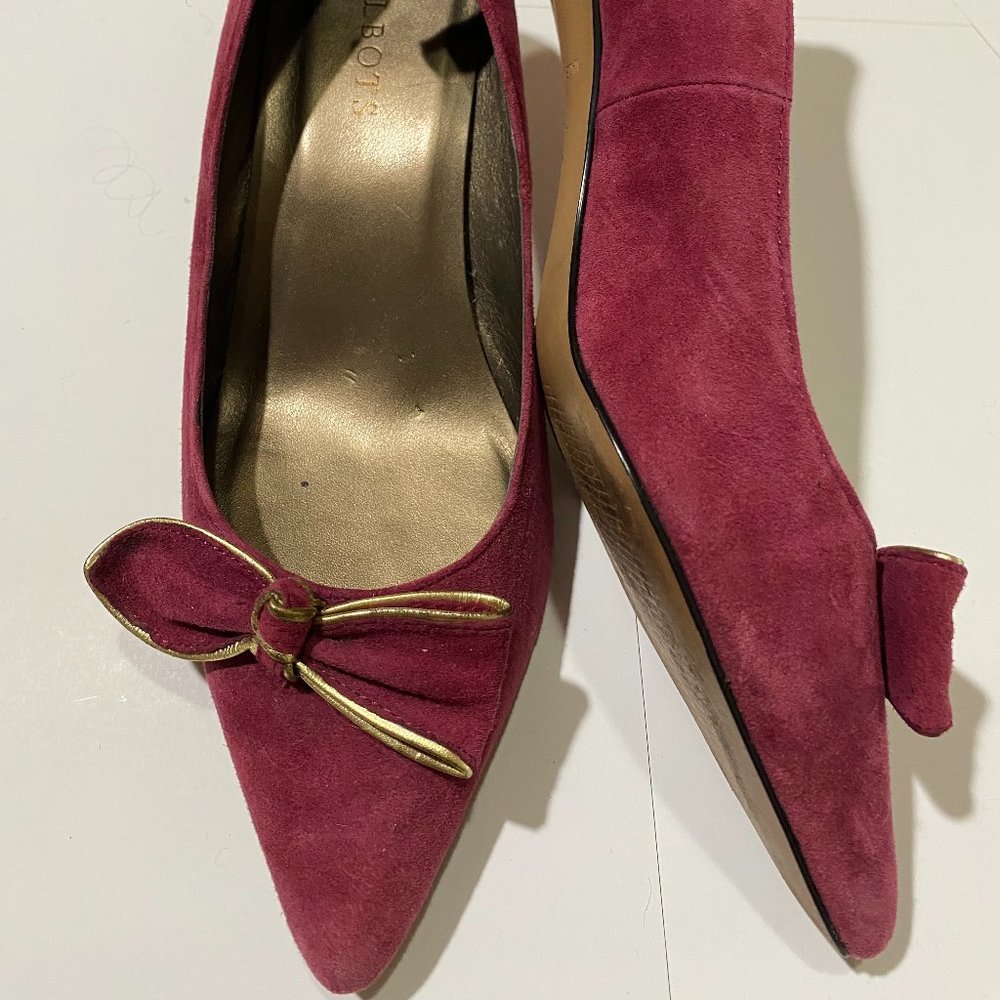 SYLVIE BIT KITTEN HEEL PUMP - SUEDE